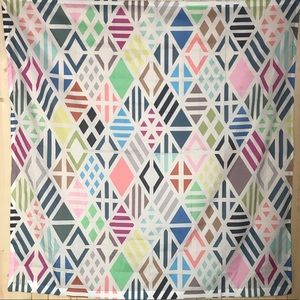 ❣️NWOT Multicolored Geometric Shower Curtain